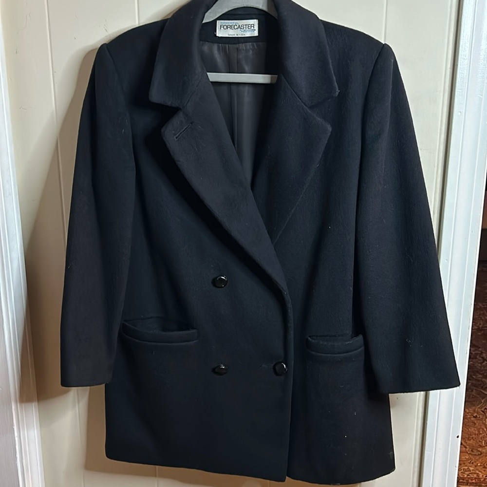 Forecaster of Boston Black Wool Blazer Coat
